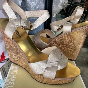 Michael Kors Gold Wedges